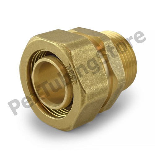 1" PEX-AL-PEX Compression x Male Threaded Brass Adapter Fitting