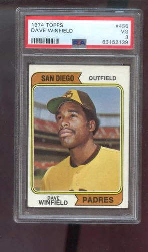 1974 Topps #456 Dave Winfield ROOKIE RC PSA 3 Graded Baseball Card MLB Padres