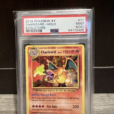 POKEMON CARD XY CHARIZARD PSA 9 OC MINT EVOLUTIONS HOLO #11 2016