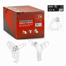 Dozen 12 Clear Detachable Ankle Straps Converts Stripper Slides to Heels Shoes