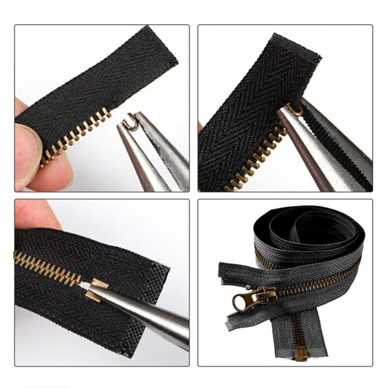 5 Stück Metall-Reißverschluss-Ersatz Für Kleine Löcher – Abnehmbar, Für Jacken, Taschen, Stiefel (Bronze)