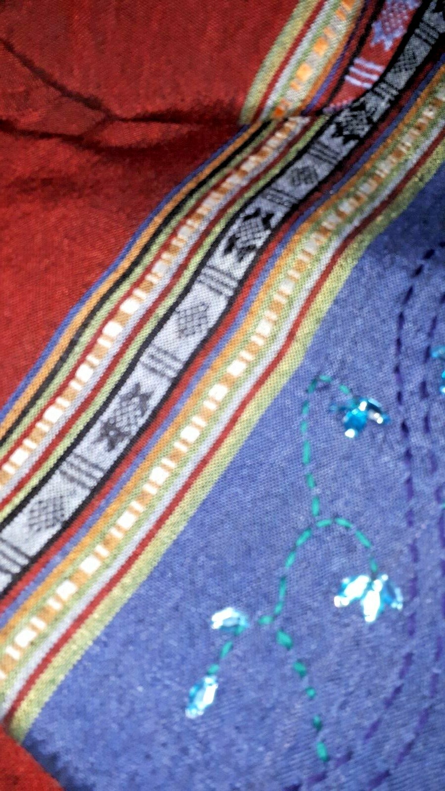 Multi beaded long ethnic hippie boho gypsy stripe Moroccan style kaftan kurta image 4