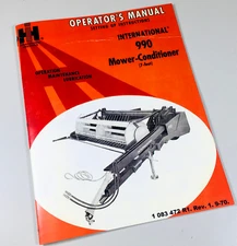 International Harvester 990 Mower Conditioner Operators Owners Manual