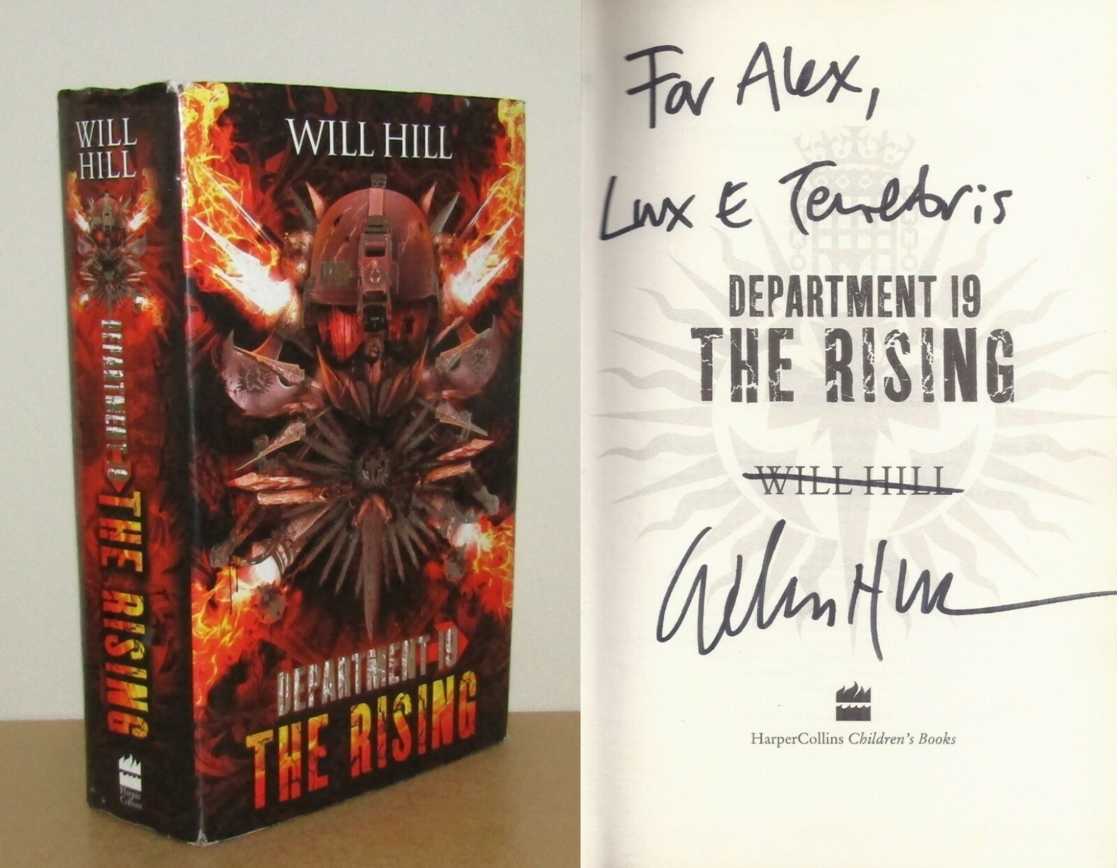 Will Hill - The Rising (Department 19) - Signed - 1st/1st (2012 First Ed DJ)
