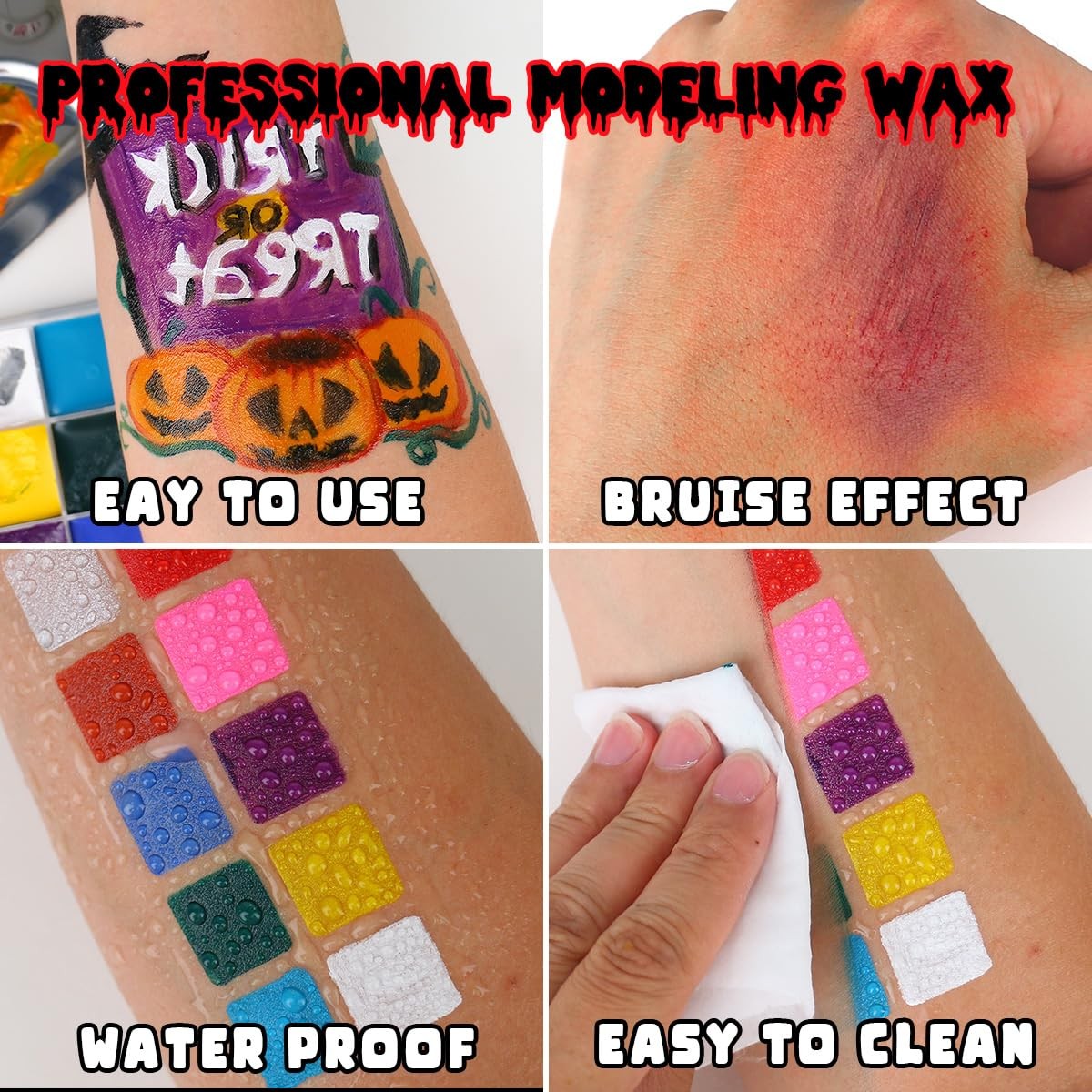 Halloween Makeup Special Effects Oil Face Body Paint Fake Blood Scar Wax Char...