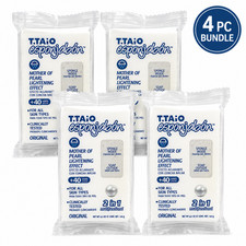 Pack of 4 T.TAIO Esponjabon Mother of Pearl 2-in-1 Soap Sponge Bar 4.2 oz 120g