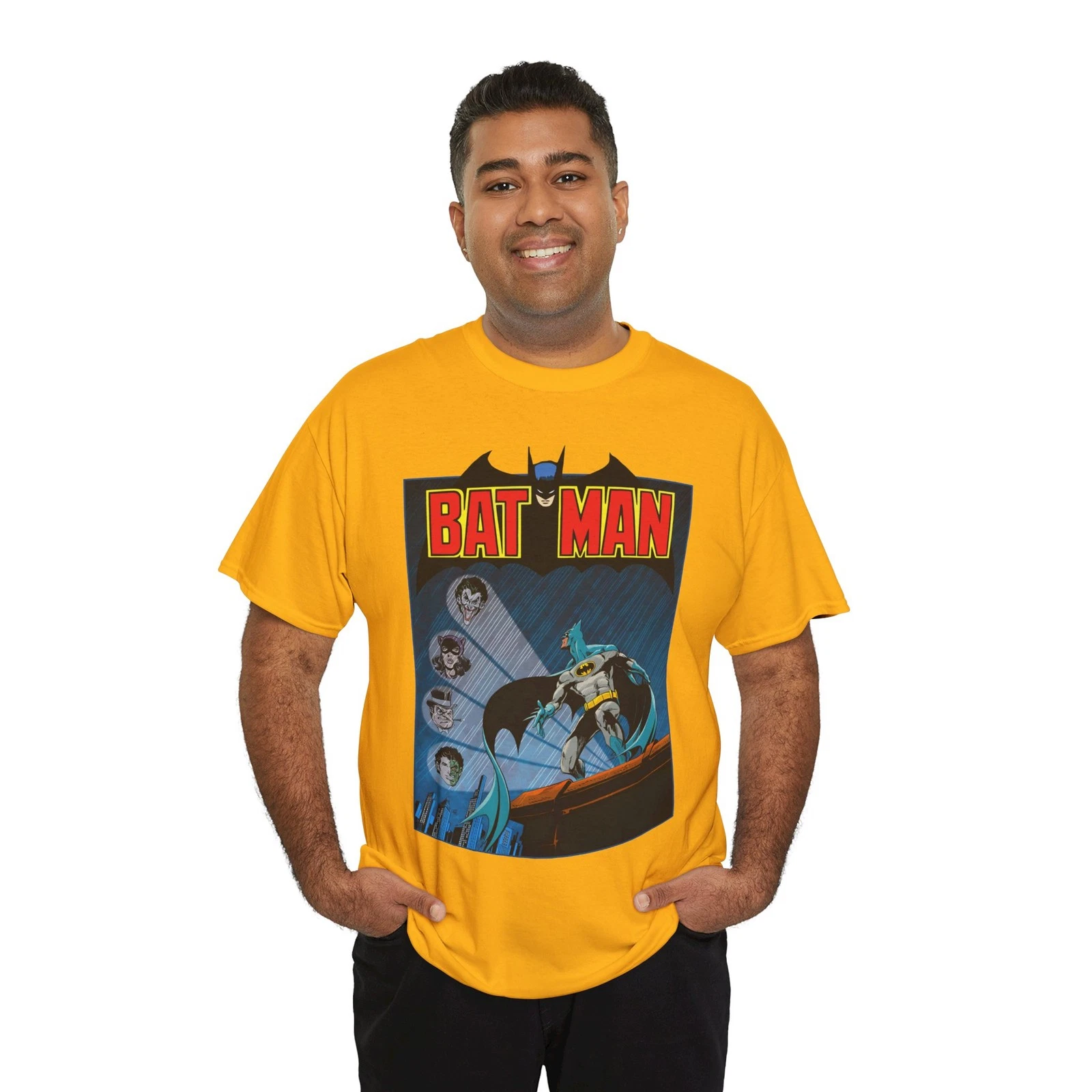 Batman T-Shirt - DC Comics - Catwoman, Joker, Two-Face, Penguin - Bronze Age Art