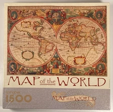 MAP OF THE WORLD Springbok Puzzle 1500 pieces PZL9021 COMPLETE 1992