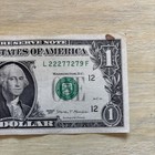 Trinary Fancy Serial Number One Dollar Bill, L 22277279  2017 — photo 2