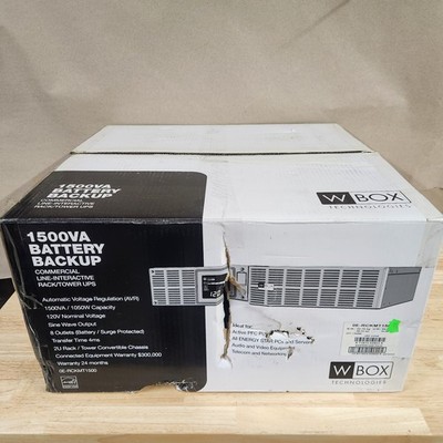 W Box Technologies 1500VA Rack/Tower UPS Battery Backup 120V 8 Outlet