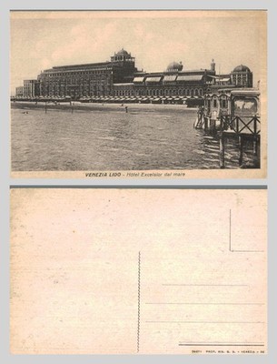 Alte Postkarte - Venezia Lido Hotel Excelsior Venezianischer Palast Meerblick UNBESPOSTET