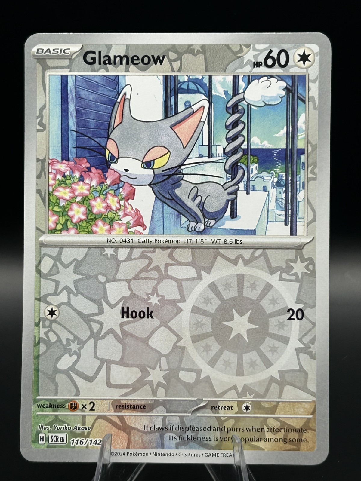 Glameow 116/142 Common Stellar Crown Pokemon Reverse Holo Near Mint 116/142