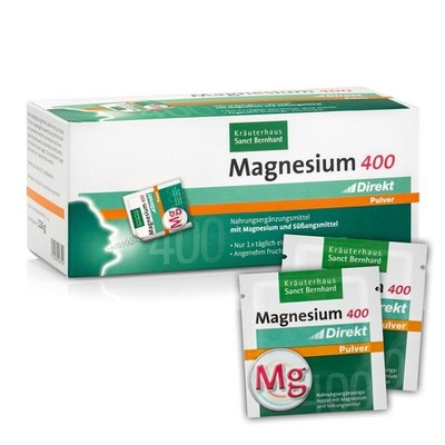 Magnesium 400 Direkt Pulver | hoch dosiert | 60 Portionsbeutel (83,33 /kg)