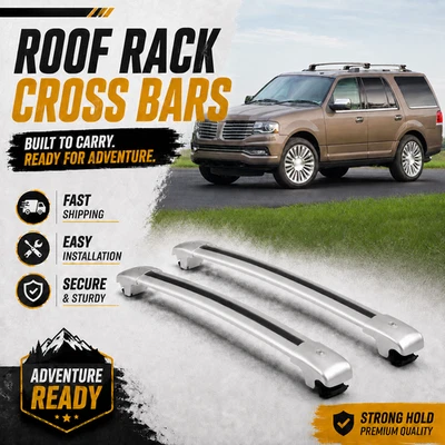 2PCS Roof Rack Cross Bars Cargo Carrier Fits For Lincoln Navigator 2015-2023 ALU - Image 1 of 4