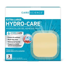 Hydrocolloid Bandages, Extra Large  100 Waterproof Seal 4 in x 4 in, 3CT 