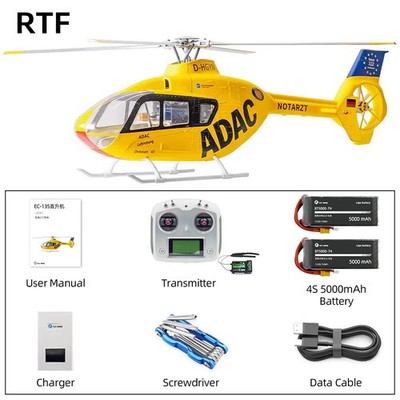 FlyWing EC135 ADAC RC Hubschrauber 10CH GPS, ACE Flugsteuerung, 2 Akkus, EU plug