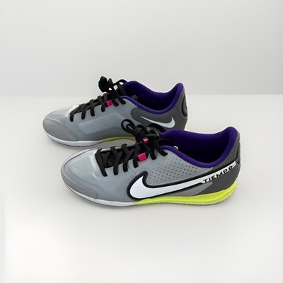 Nike Tiempo Mens Legend 9 Academy Indoor IC.  Light Smoke Grey Volt . DA1190-017