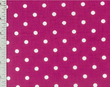 Plum Purple Polka Dot Cotton Fabric: Sewing Quilting Material