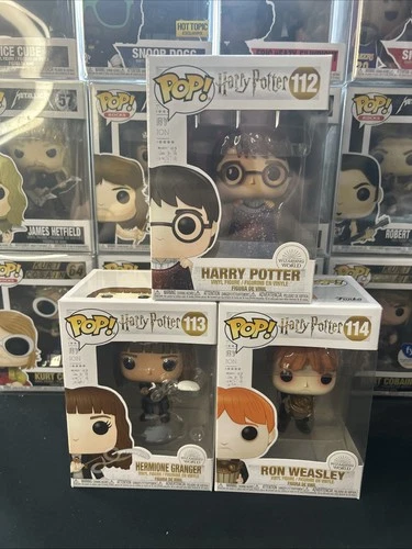 Funko Pop! Harry Potter Set: #112 Harry, #113 Hermione, and #114 Ron