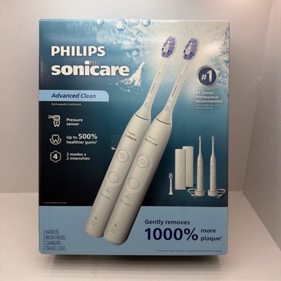 Philips Sonicare Advanced Clean Rechargeable Electric Toothbrush 2 Pack
