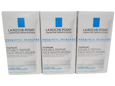 LA ROCHE POSAY TOLERIANE DOUBLE REPAIR FACE MOISTURIZER 3.38 OZ EXP: 2028 3PC