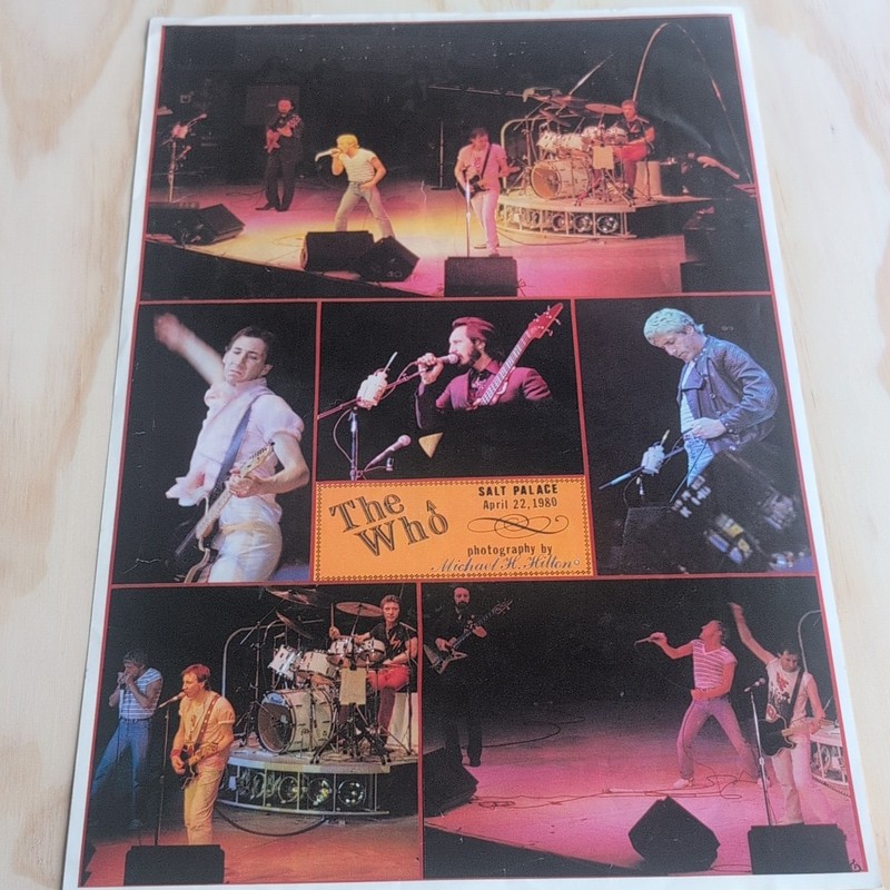 The Who Salt Palace Poster Print, April 22 1980, Michael H. Hilton Photo rare