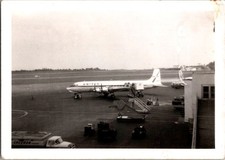 Vintage 1950s United Airlines DC-6 DC-7 Propeller Airplane Airport Photo