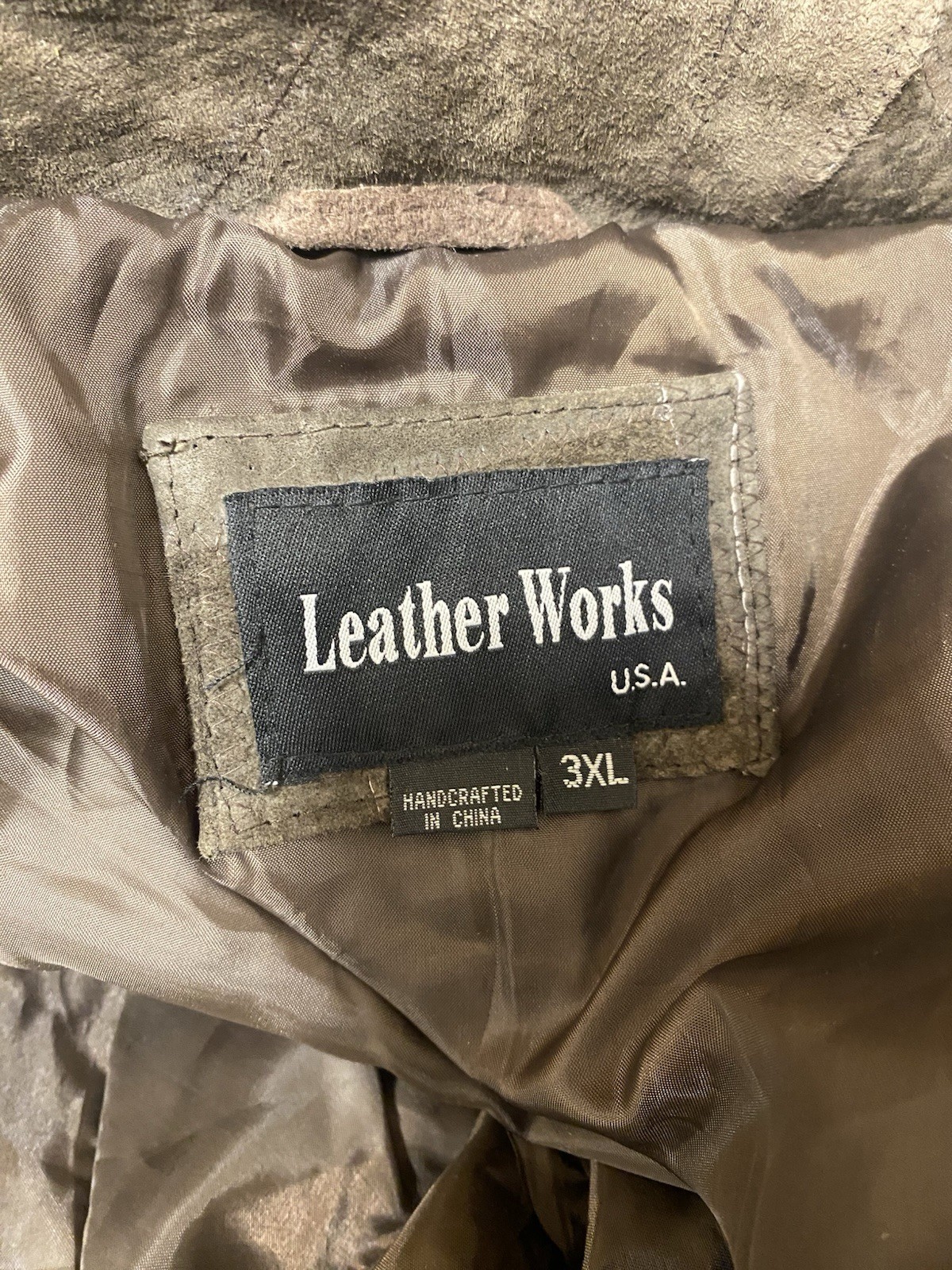 LeatherWorks 3X Brown Suede Patchwork Bomber Jack… - image 15