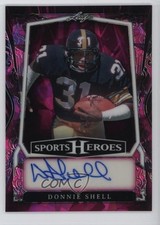 2025 Leaf Metal Sports Heroes Pink Crystals /5 Donnie Shell #BA-DS1 Auto HOF 8d2