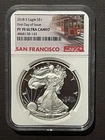 2018-S $1 SILVER AMERICAN EAGLE NGC PF70 First Day of Issue FDOI : 07303
