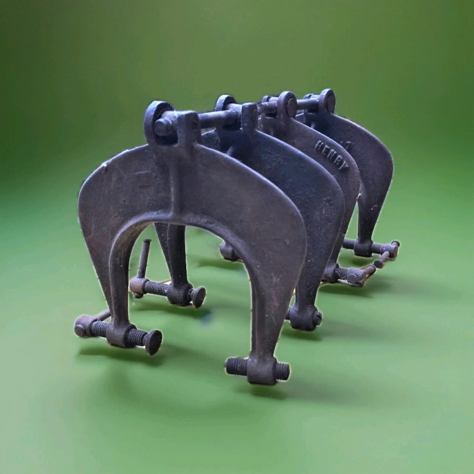 Outils Tapissier Ébéniste Paire serre-joints anciens Breveté SGDG Henry - Photo 2/4