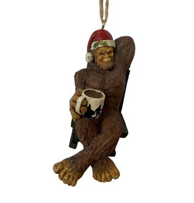 Bella Haus Christmas Shoppe Bigfoot Christmas Tree Ornament | Sasquatch Relax...