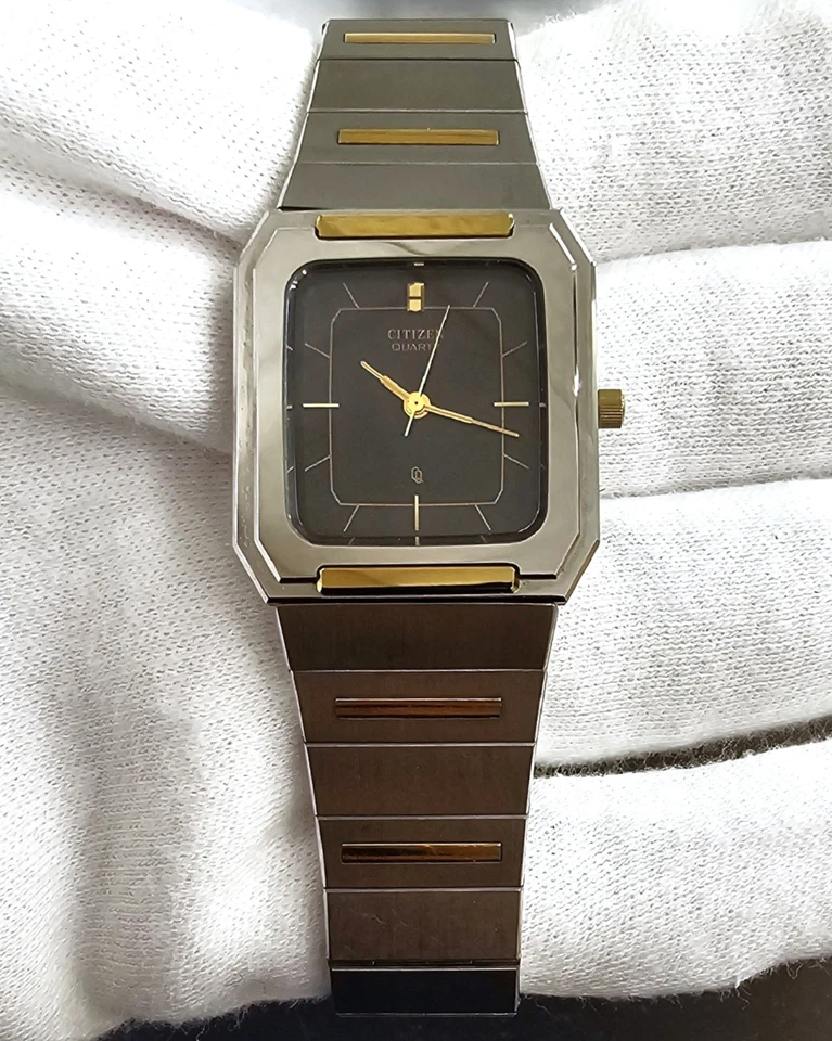 CITIZEN PermaBright Black Dial Two-Tone Men's Watch 33-3158-50 - STORE DISPLAY