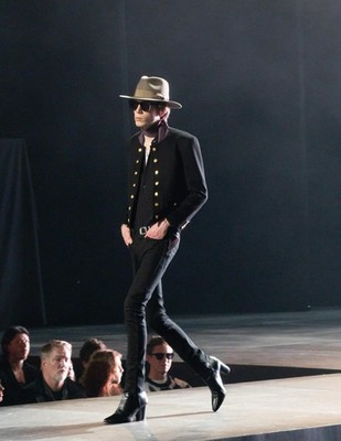 CELINE FW23 Black Wool Chasseur Jacket   Runway Look 40