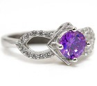 1CT Amethyst 925 Solid Genuine Sterling Silver Ring Jewelry Sz 9 NF1-7 — photo 2