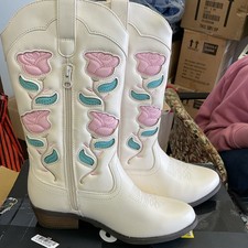 Art Class Emberly Boots Girls Size 4 Floral Pink
