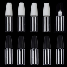 10 Pieces 10Ml/0.34Oz Precision Tip Applicator Bottles, Transparent Empty Glue D