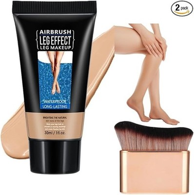 Bein Make-up Wasserdicht und Pinsel Paket - Vollständige Abdeckung Concealer Leicht