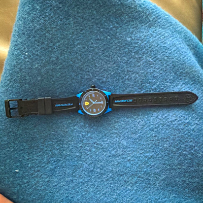 Ferrari Ferrari Quartz Analog 44mm 5 ATM Black Dial Blue/Black Case Rubber