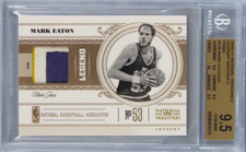 2010-11 National Treasures Mark Eaton GU Jersey 3 Color Patch BGS 9.5 /25 B119