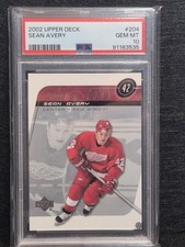 Sean Avery 2002 Upper Deck Young Guns #204 Rookie Card PSA 10 Mint Detroit Wings. rookie card picture