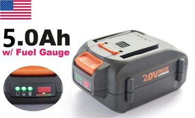 WA3578 20V Max Lithium 5.0Ah Battery for worx POWER SHARE Hedge Trimmer Blower