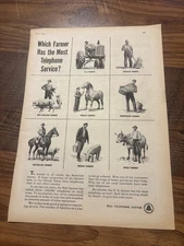 1952 Bell Telephone System Ad Featuring Farmers Around World 