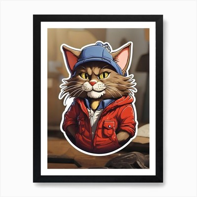 Kätzchen Katze Kunstdruck gerahmt Wandbild Poster Leinwanddruck Bild