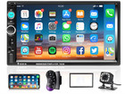 Podofo 7" Double Din Car Stereo Radio MP5 Player Bluetooth Touchscreen w/Camera