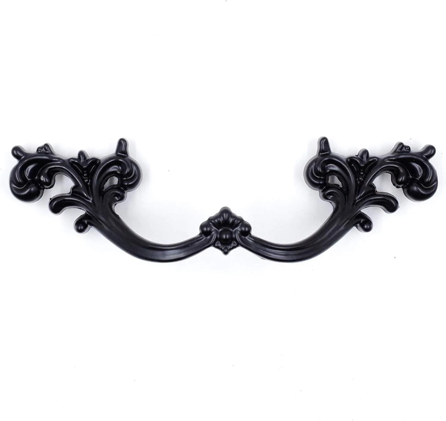 French Provincial Drawer Pulls - 6-Pack Flat Black 3