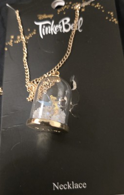 Disney Peter Pan TINKER BELL Pixie Dust Dome Necklace