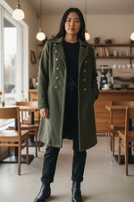 Cabi Jacket Cavallari Military Women’s Size Small Green Ponte Army Style