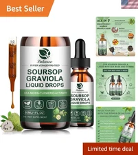 Natural Soursop & Sea Moss Drops - 2 Pack for Immune Support & Cell Regeneration