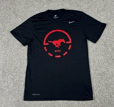 SMU Mustangs Basketball Shirt Mens Medium Black Dri Fit Team Player Issued NCAA